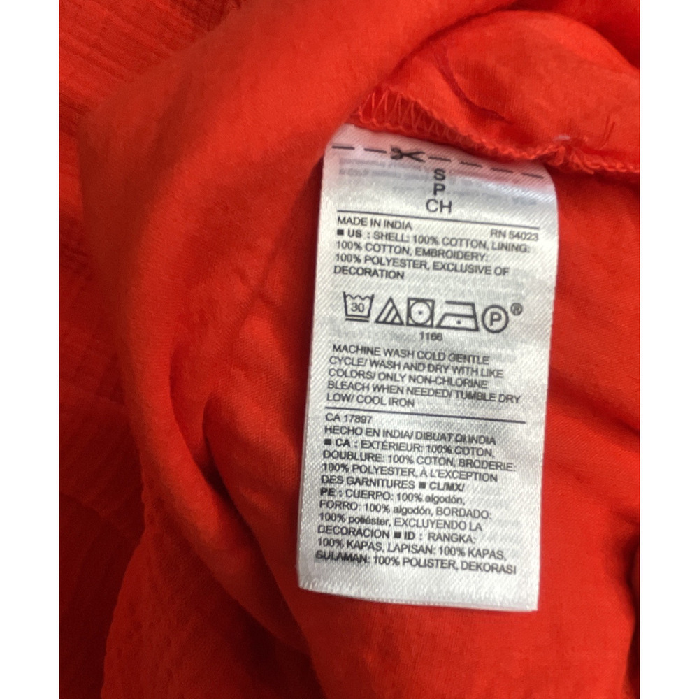 Old Navy Women's Embroidered Dress Sz S Cotton Gauze Boho Coastal Peasant Aztec - Picture 11 of 12